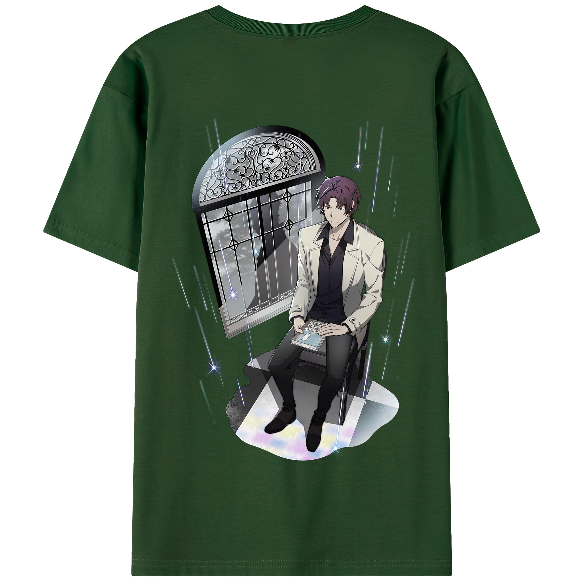 （画像用） 文豪ストレイドッグス Bungo Stray Dogs 綿100％半袖Tシャツ（背面プリント）